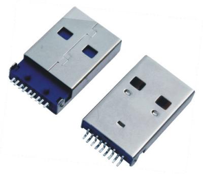 China USB A / M 90 Degree Sinking Board Tyle USB  Female Connector for sale