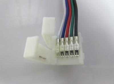 China solderless 5pin led connector for RGBW led strip for sale