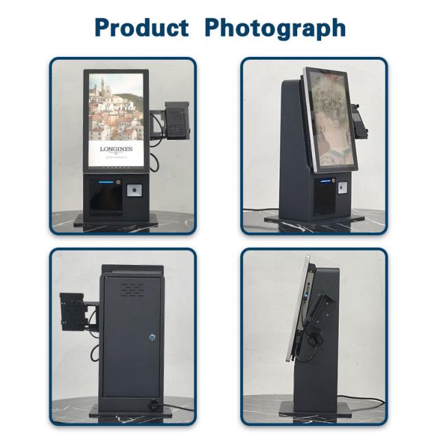 Close-up of kiosk interface and payment options