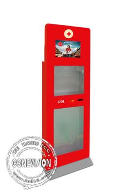 China Advertising Standee Hd Touch Screen Kiosk Digital Signage Totem With Emergency Kit Box for sale