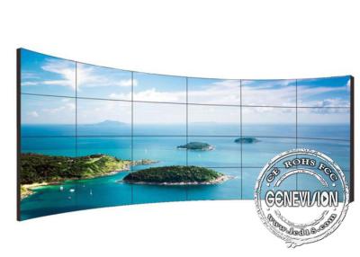 China 10W Digital Signage Video Wall 55 inch 4*8 Curved Ultra large Samsung IR Touch Screen for sale