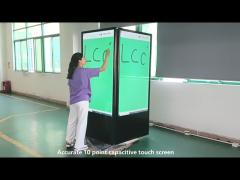 Ultra Thin 65 Inch Double Sided Interactive Touch Screen Kiosk