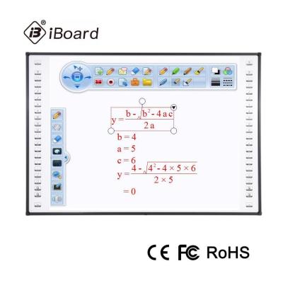 China Ceramic 80 Inch Infrared Touch Whiteboard DC 4.7V Wall Mounted for sale
