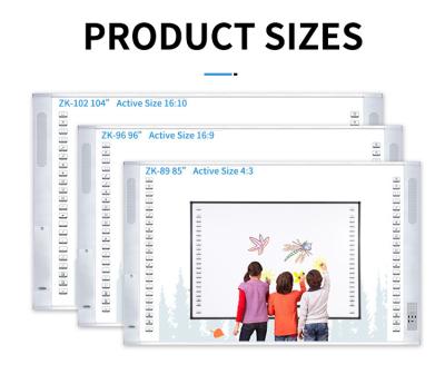 China All In One Smart Interactive Whiteboard Multi Point Ultra Slim Frame For Classroom for sale