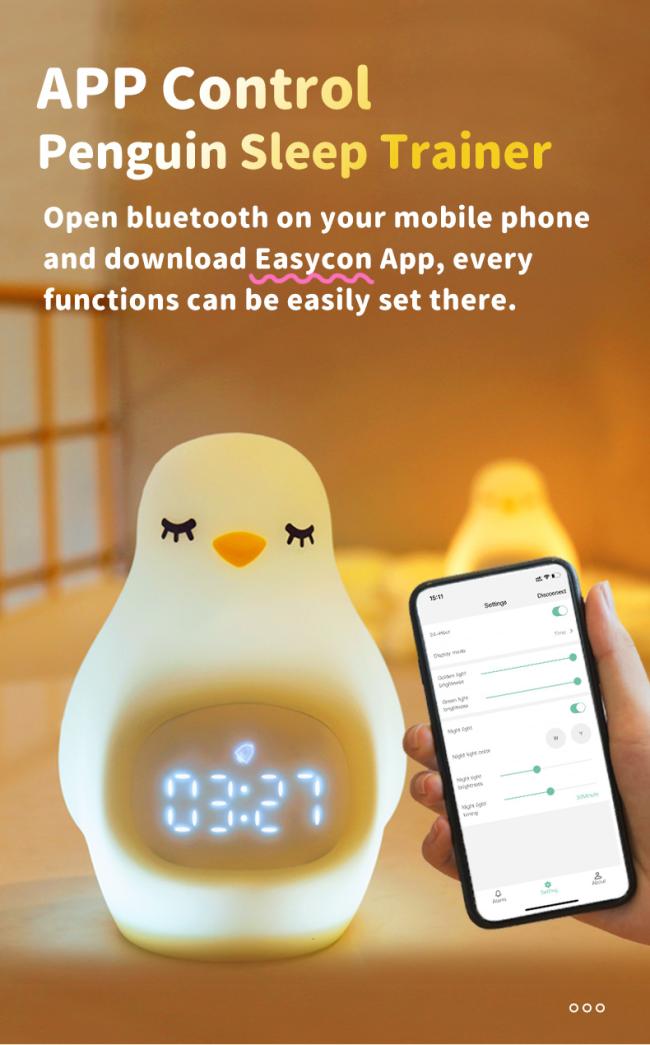 Smart silicone alarm clock