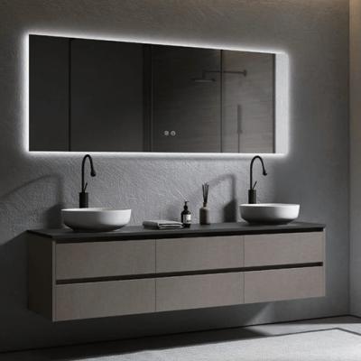 China Raised Panel Plywood Vanity Bathroom Cabinet With Quartz Stone Vanity Top for sale
