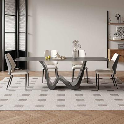 China Sintered Stone Table Top Stainless Steel Dining Table With Chairs for sale