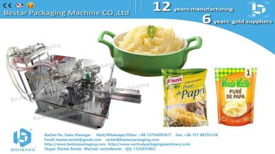 China Mashed potato flat pouch doypack packaging machine with Bestar DIY pump for sale