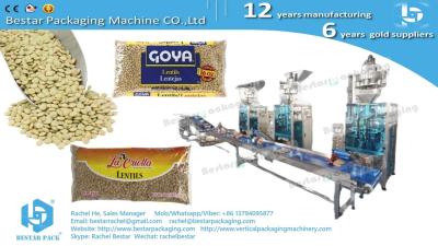 China Dry lentils 1KG automatic pouch packaging line with automatic weighing system BSTV-550BZ for sale
