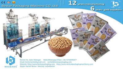 China Automatic packaging line for soybean pouch with weighing function and conveyor collection BSTV-550BZ for sale