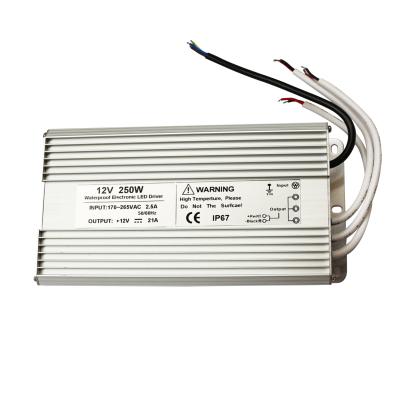 China Durable 120V 220V Waterproof LED Power Supply IP67 Aluminum Plastic Material for sale