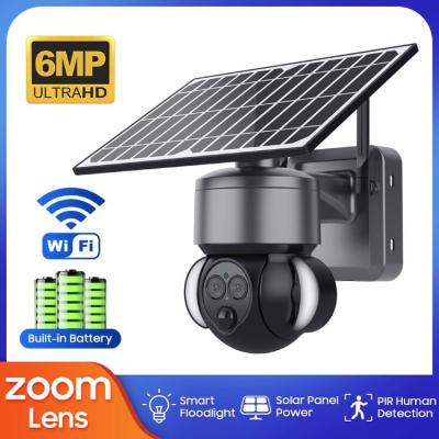 China IP65 6MP Full HD Wireless Outdoor Security Cameras Solar Powered for sale