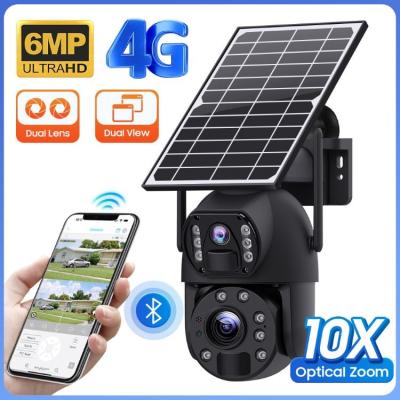 China 10X Zoom Alarm Solar LTE Security Camera Sustainable 4g Solar CCTV Camera for sale