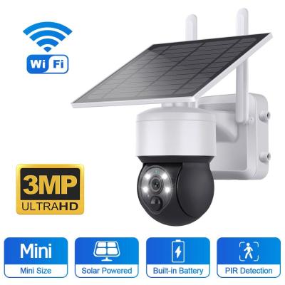 China RoHS Certified 3MP Solar Panel Security Camera Solar Powered WIFI Camera for sale