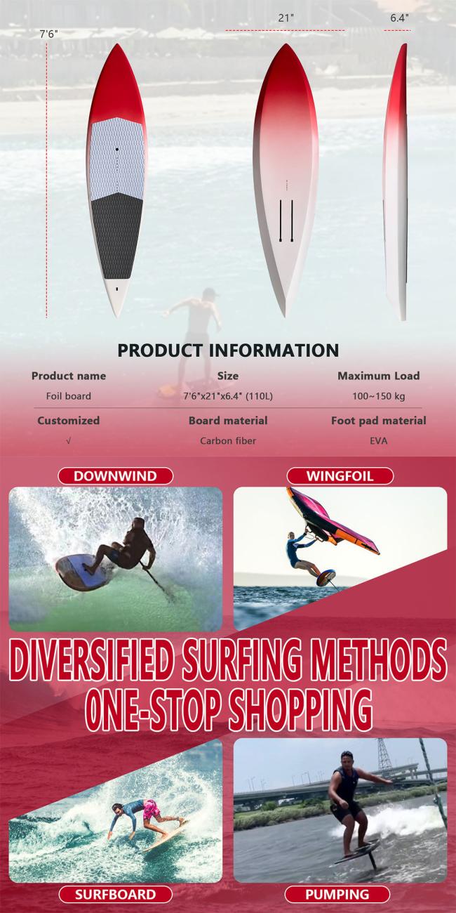 Carbon Downwind Board in action during various water sports activities