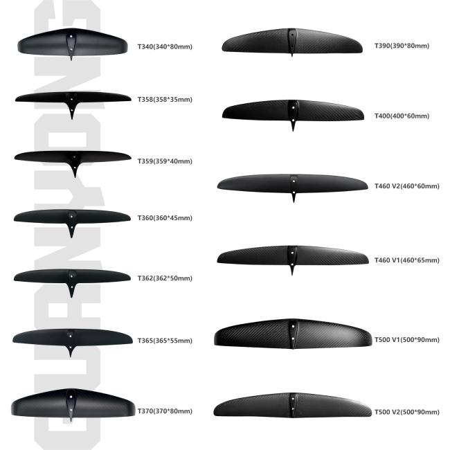 AXIS Foils 400 HA Flat Carbon Rear Wing product image showing the high-performance carbon construction and aerodynamic design