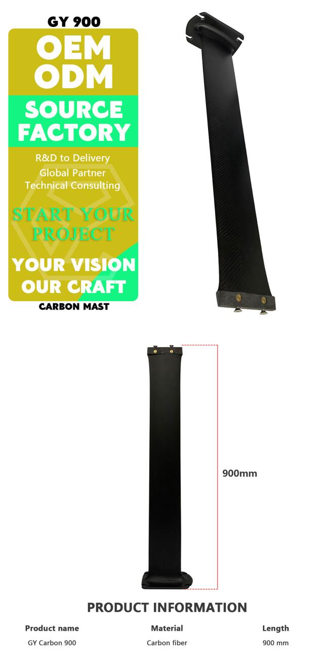 GY 90cm Carbon Fiber Mast Foil Wingfoil - High-performance hydrofoil mast for surfing