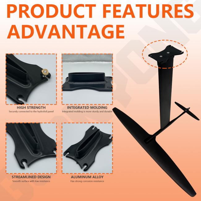Aluminum hydrofoil base for surfing foil paddle board