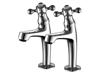 China 1/2 Pair Chrome Basin Taps Standard Size With 3 Years Warranty for sale