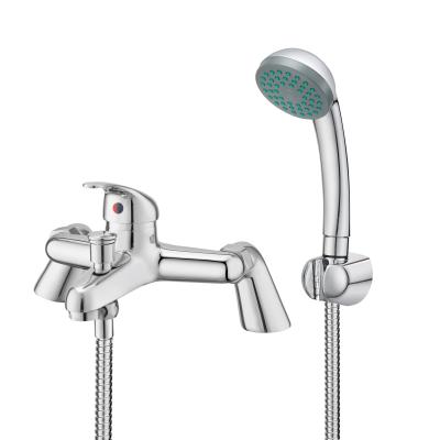 Chine Mélangeur de bain de corail avec douche à main T8021N robinets de salle de bain et douches à vendre