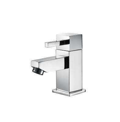 China Chrome Polished Bathroom Mixer Faucet Contemporary Single Handle for sale