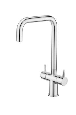 China stylish space Modern Kitchen Faucets Double Handle Monobloc for sale