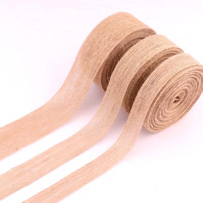China Customize Loose Weave Burlap Ribbon For Gift Packing Decoration for sale