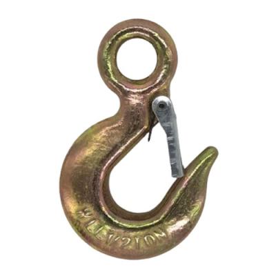 China Eye Hoist Hook Steel Drop Forged Hook With Latch For Rigging And Hook Hardwares for sale