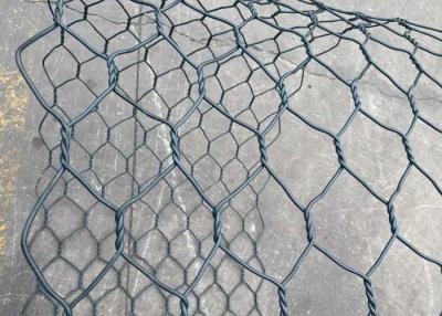 China Galfan Wire Weaving 60x80mm 3'X3'X1' Gabion Wire Mesh As Slope Paving Mesh for sale