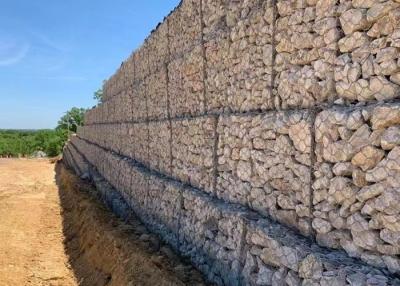 China 100g Zinc Coated Woven Gabion Baskets with 10+ Year Lifespan for sale