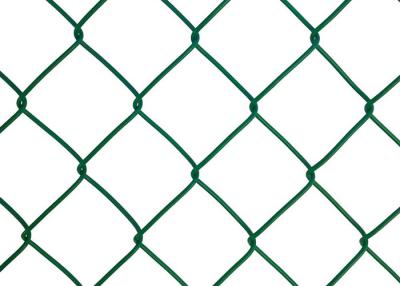China Plastic Coated Chain Link Fence Mesh / Heavy Duty Chain Link Fencing for sale