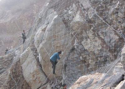 China Square Hole Rockfall Protection Netting For Slope Protection / SNS Rope Netting for sale
