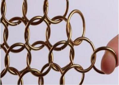 China Pantalla de malla de alambre del acero inoxidable, cortinas decorativas de la malla del anillo para construir en venta
