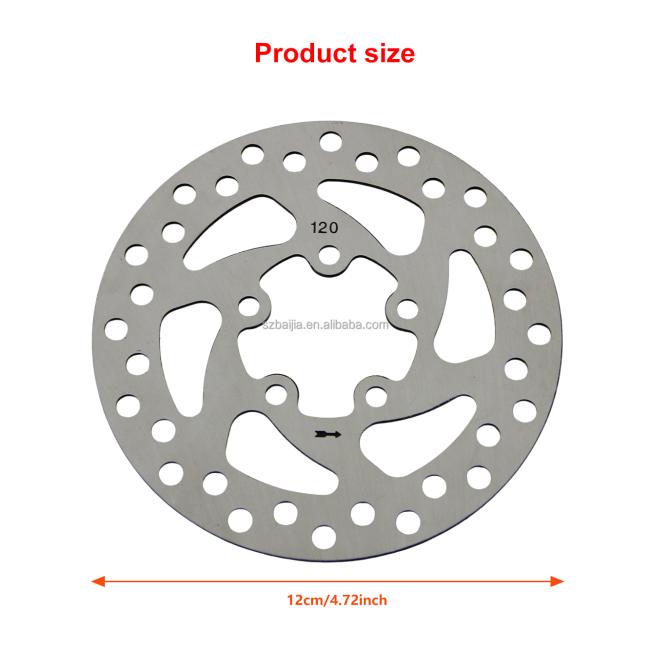 Close-up view of 6-hole brake disc design