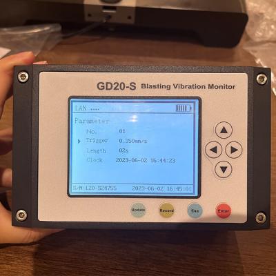 China Monitor de sopro da vibração de terra do equipamento de monitoração da vibração 35cm/S à venda