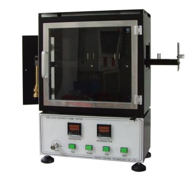 China SUS 304 Horizontal Flammability Testing Equipment With Tempered Glass Window for sale