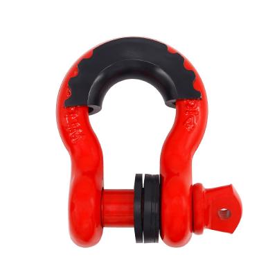 China Galvanized Heavy Duty Tow Hook High Strength Bolt Type Bow Shackle with Screw Pin for sale