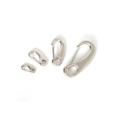 China Pink Colored Stainless Steel Carabiner Egg Shaped Rigging Hardware For Keychain for sale