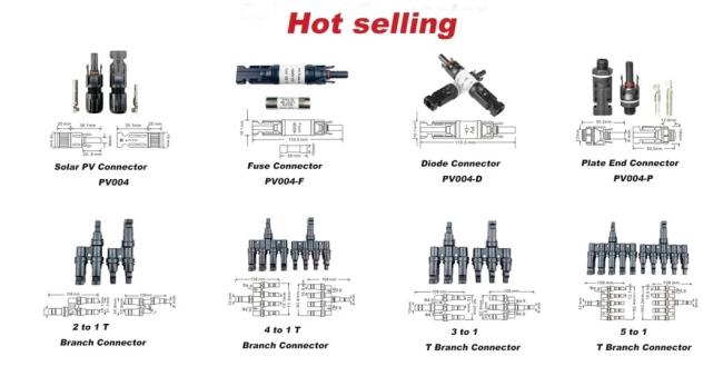 Waterproof IP67 2.5mm2~6.0mm2 Male/Female DC 1000V Mc4 Solar Connector PV Cable Connector