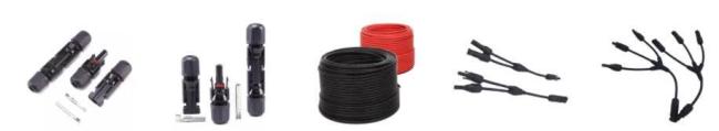 Y Branch 2 to 1 Mc4 Solar PV Cable Connector for Solar Power System