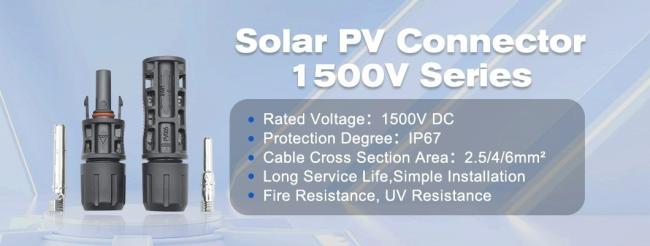 Hot Selling IP67 1500VDC Solar PV Cable Connector 6mm2 Mc4 Solar Male and Female Connectors