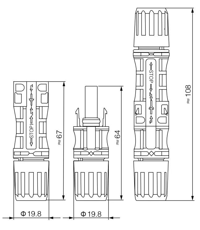 Hot Selling IP67 1500VDC Solar PV Cable Connector 6mm2 Mc4 Solar Male and Female Connectors