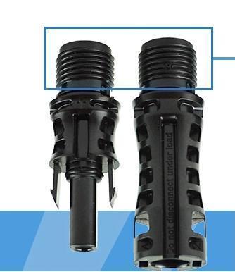 Hot Selling IP67 1500VDC Solar PV Cable Connector 6mm2 Mc4 Solar Male and Female Connectors