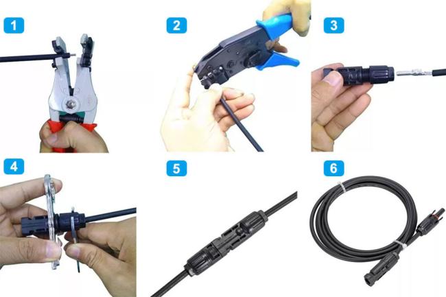 Hot Selling IP67 1500VDC Solar PV Cable Connector 6mm2 Mc4 Solar Male and Female Connectors