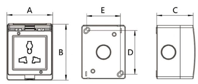 Wall Electrical Power 250V 4gang Switch 1gang Socket