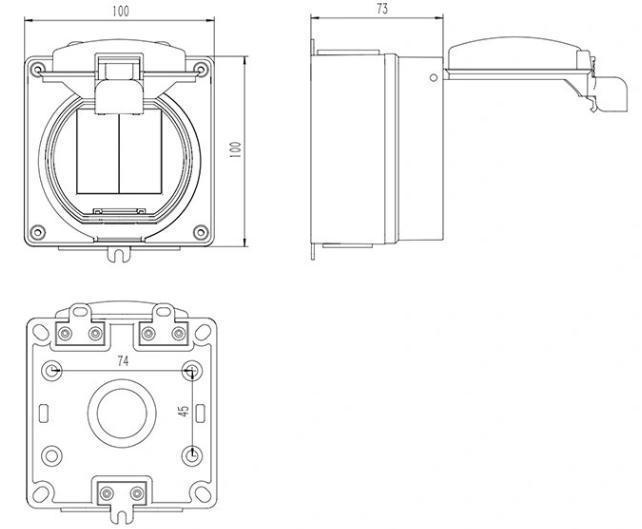 Made in China Electric Socket IP66 Waterproof Wall Switch and Socket