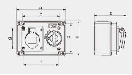 Outdoor 380-415V IP44 16A 32A 3p+E Industrial Plug Socket 4p Mechanical Interlock Sockets with Switch