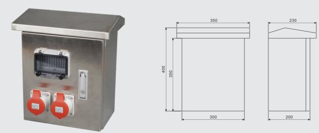 Cee/Ice International Standard Stainless Steel Power Combination Socket Box