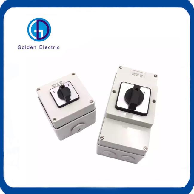 IP66 Australia Standard 3 Phase 20A 32A 40A 63A 500VAC Square Waterproof Isolator Industrial Changeover Switch
