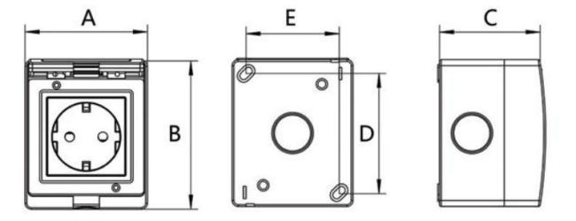 IP55 1gang (French Standard) Surface Mounted Waterproof Socket Series
